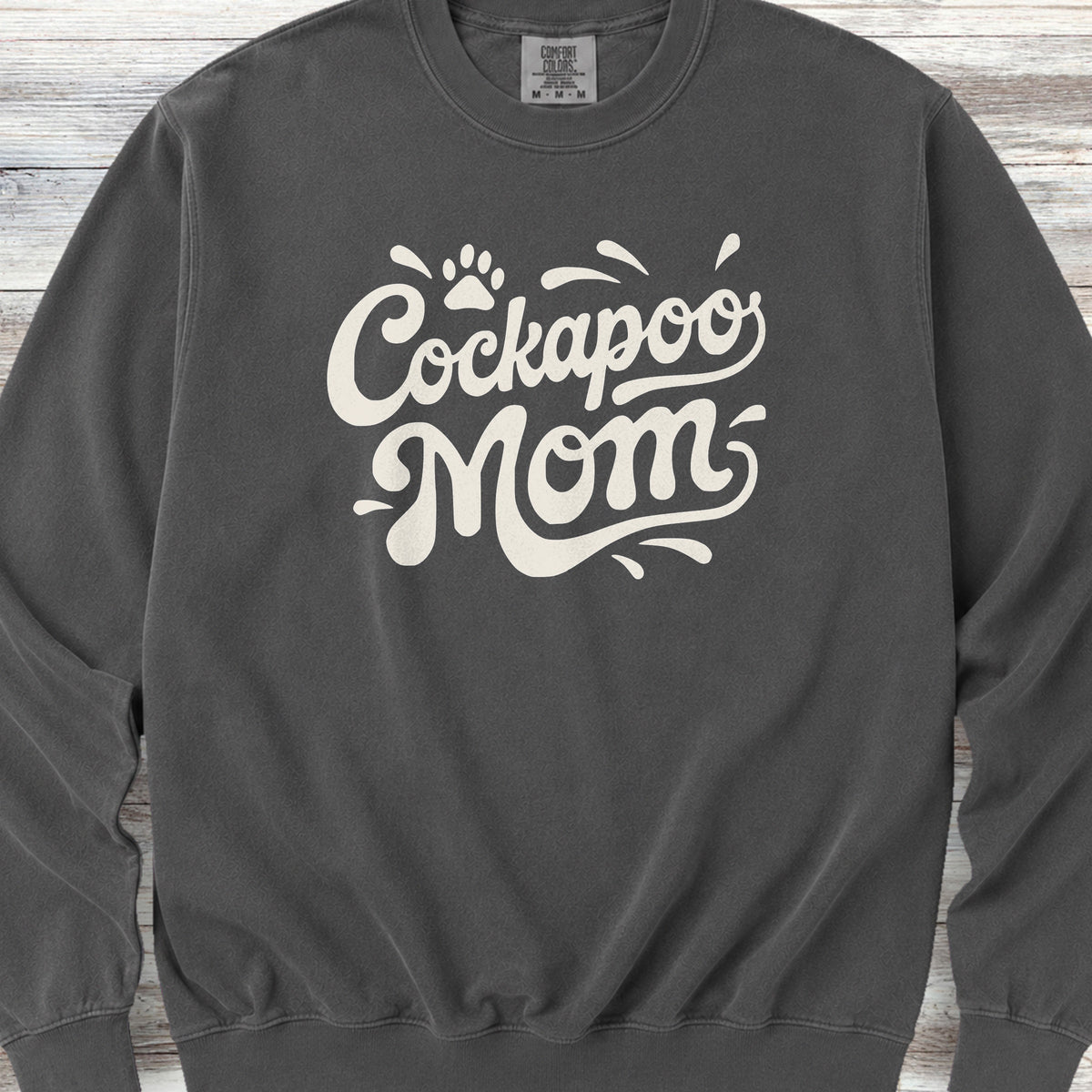 Cockapoo Groovy Mom Sweatshirt - Pepper