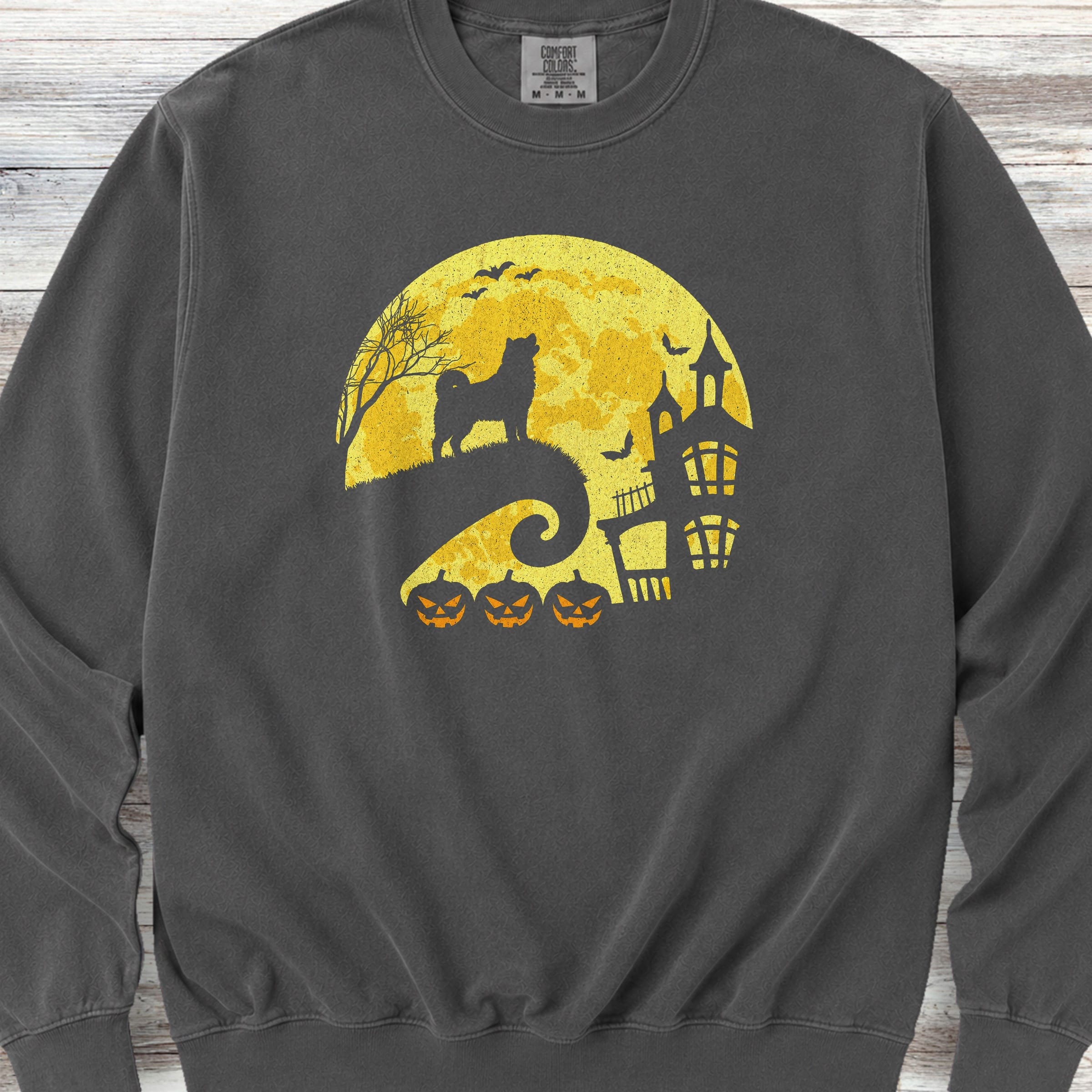 Akita Halloween Moon Sweatshirt - Pepper