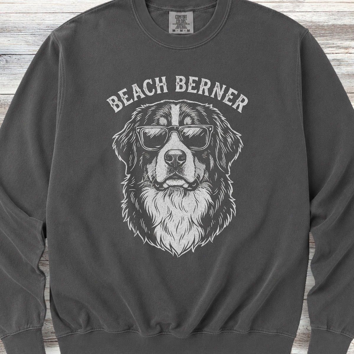Bernese Mountain Dog Beach Berner Sweatshirt - Pepper