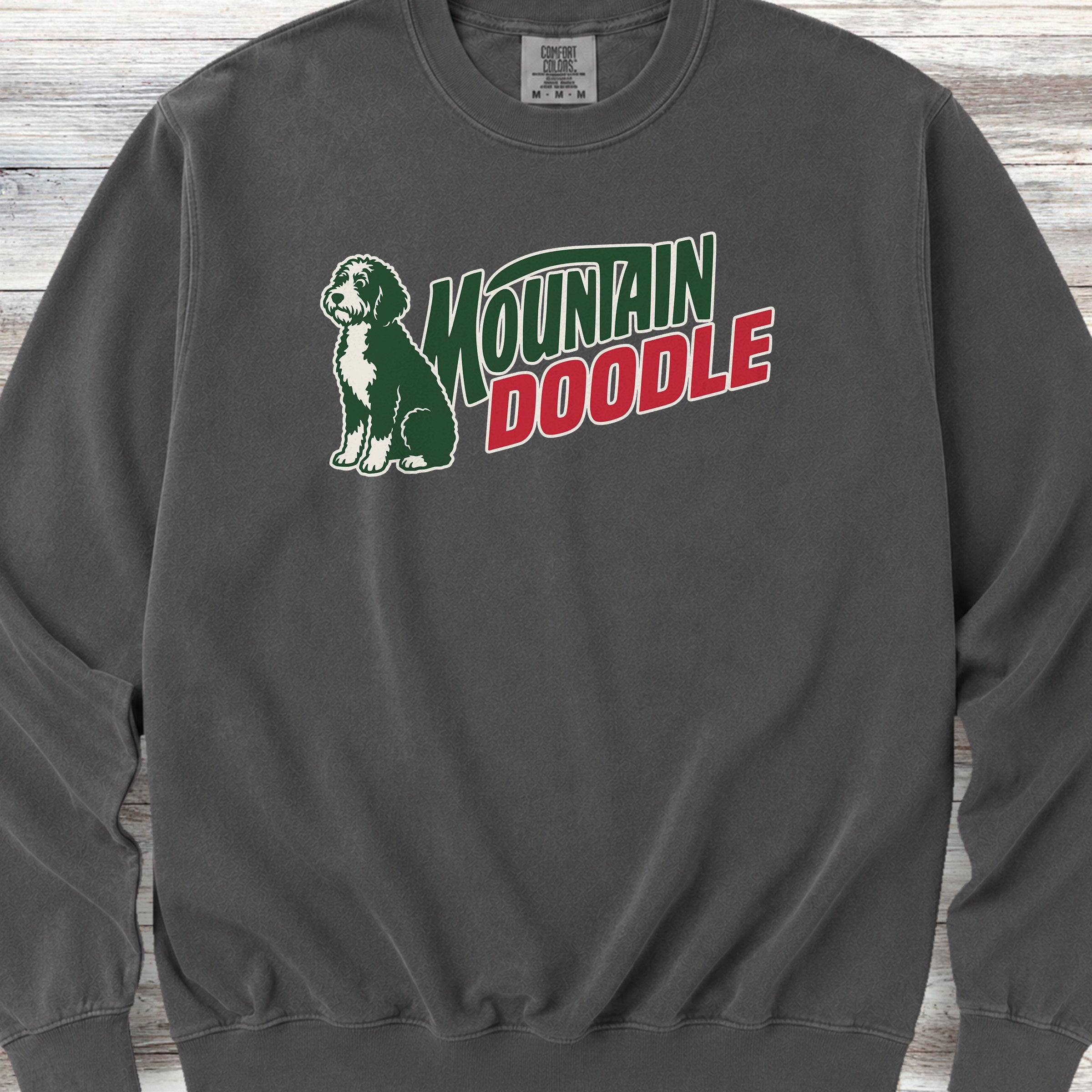 Bernedoodle Mountain Doodle Sweatshirt - Pepper