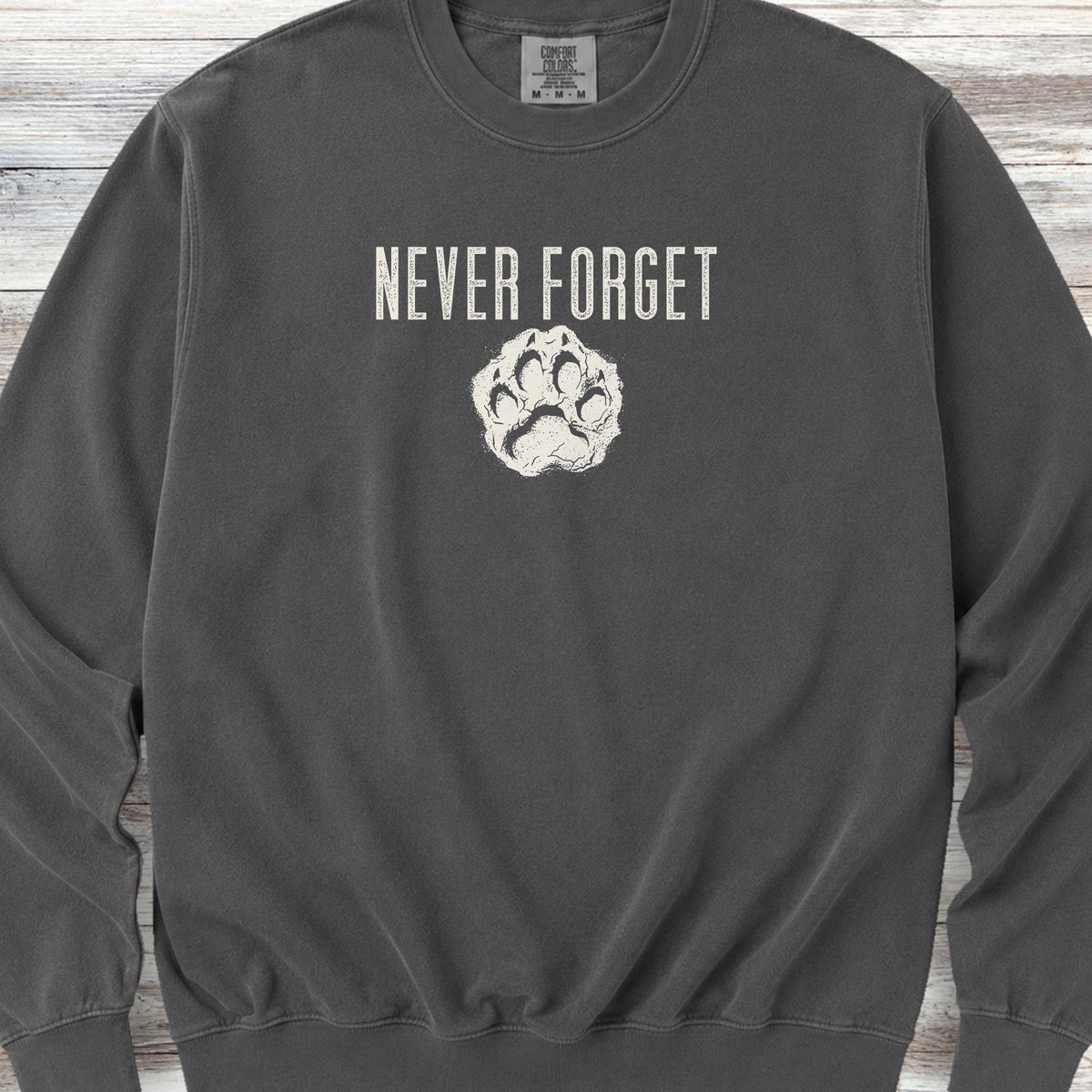 Never Forget Pawprint Sweatshirt - Pepper