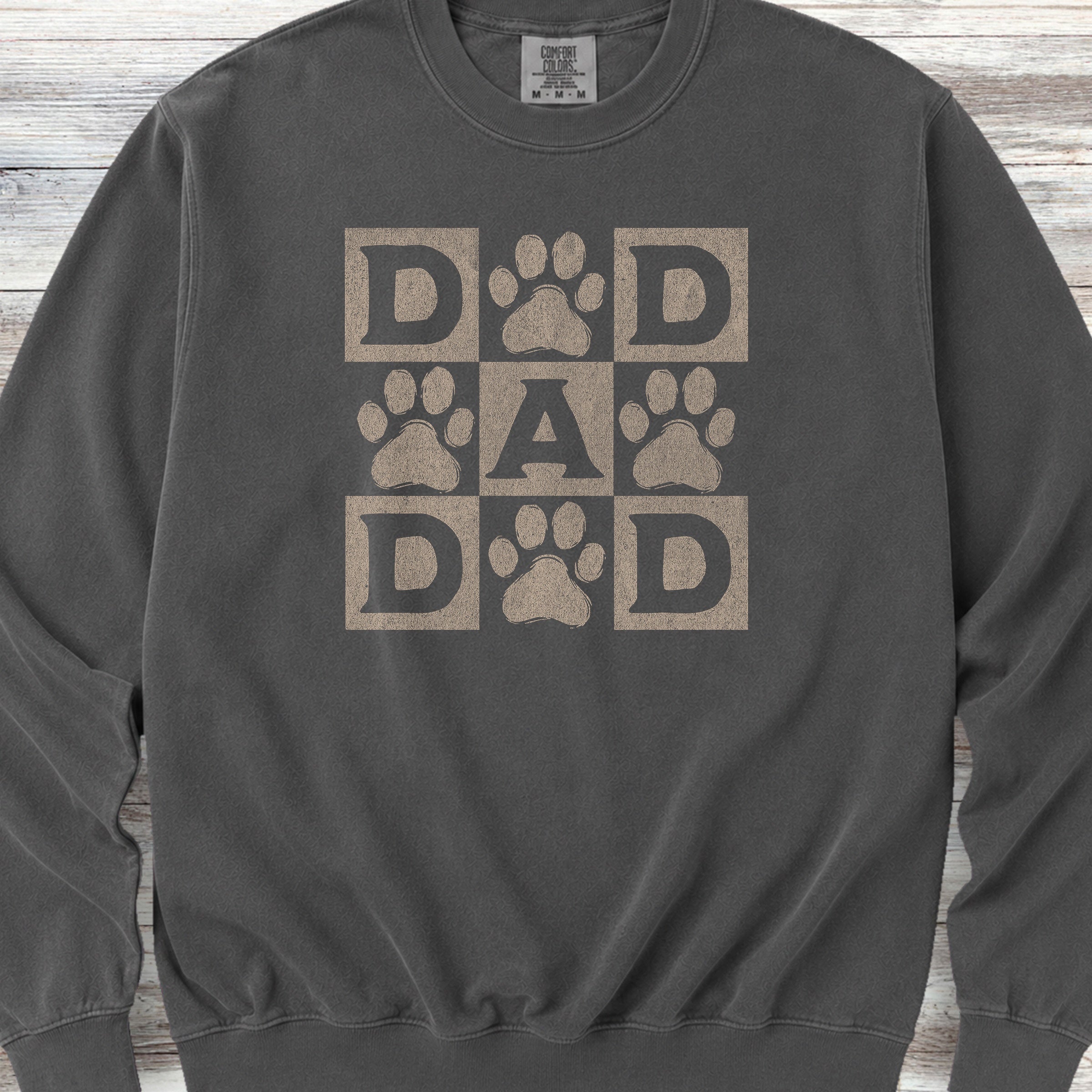 Paw Print Dad Sweatshirt - Pepper