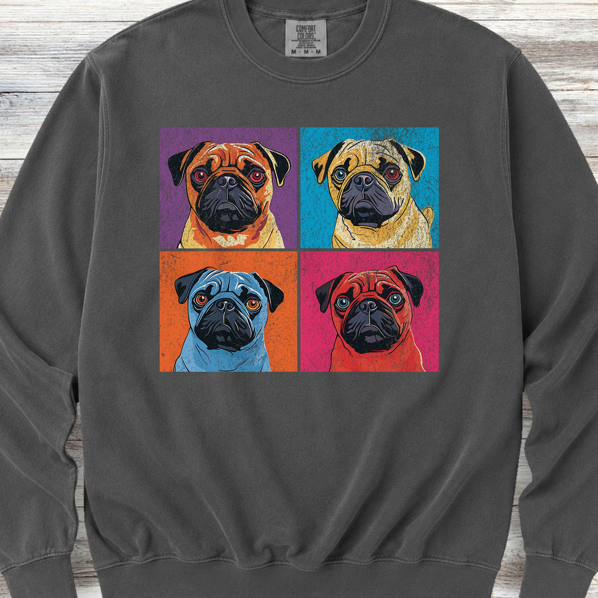 Pug Pop Art Sweatshirt - Pepper
