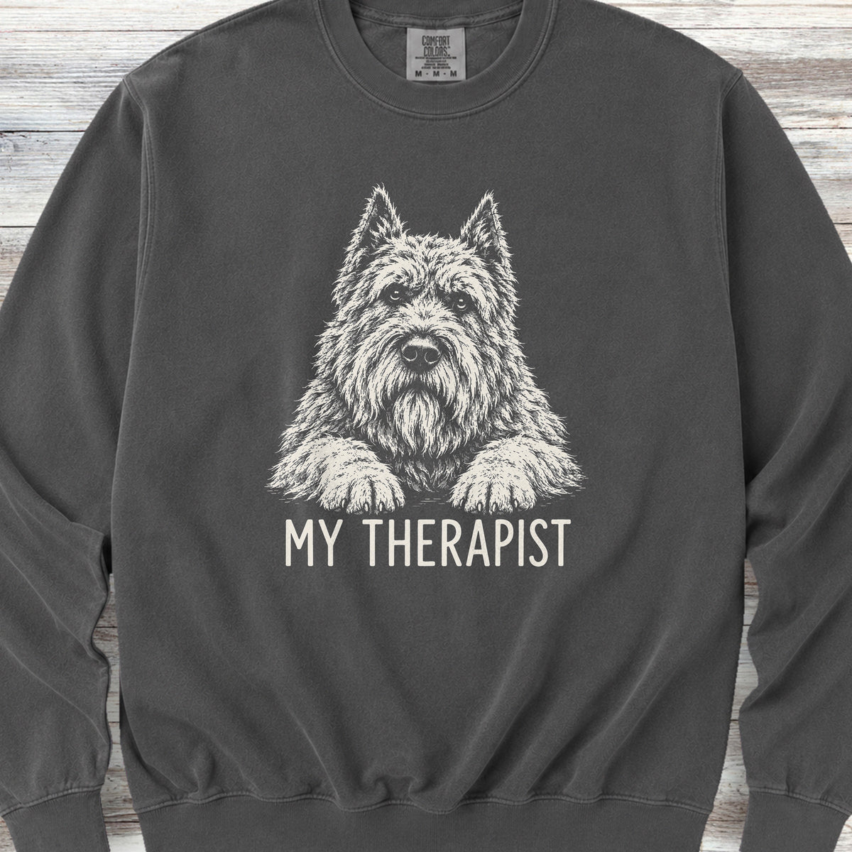 Bouvier Cropped Therapist Sweatshirt - Pepper