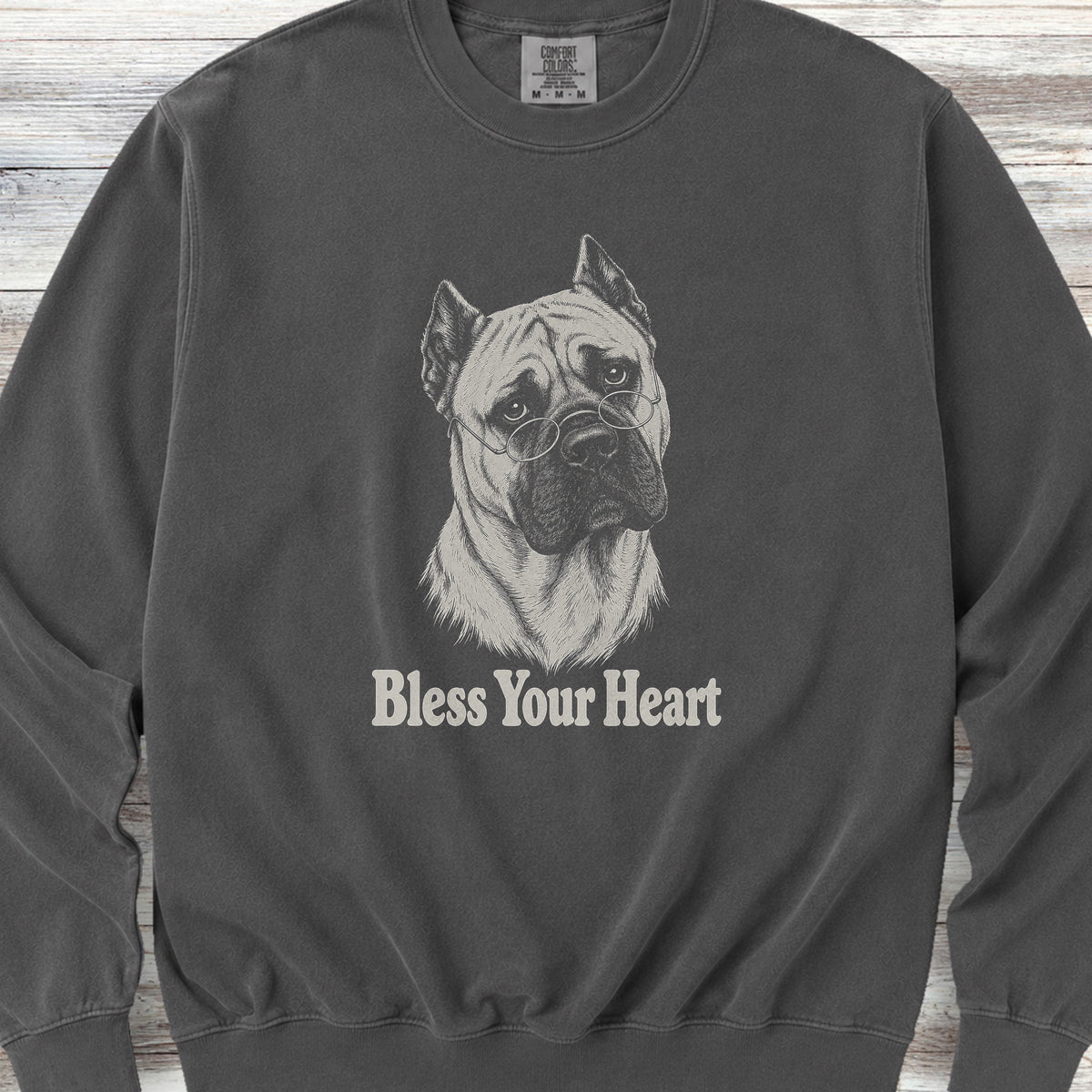 Cane Corso Fawn Bless Your Heart Sweatshirt - Pepper