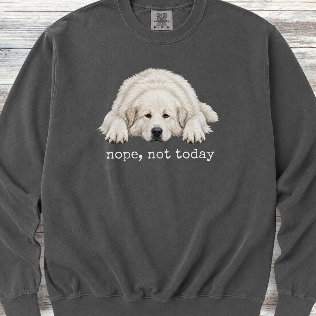 Great Pyrenees Nope Sweatshirt - Pepper