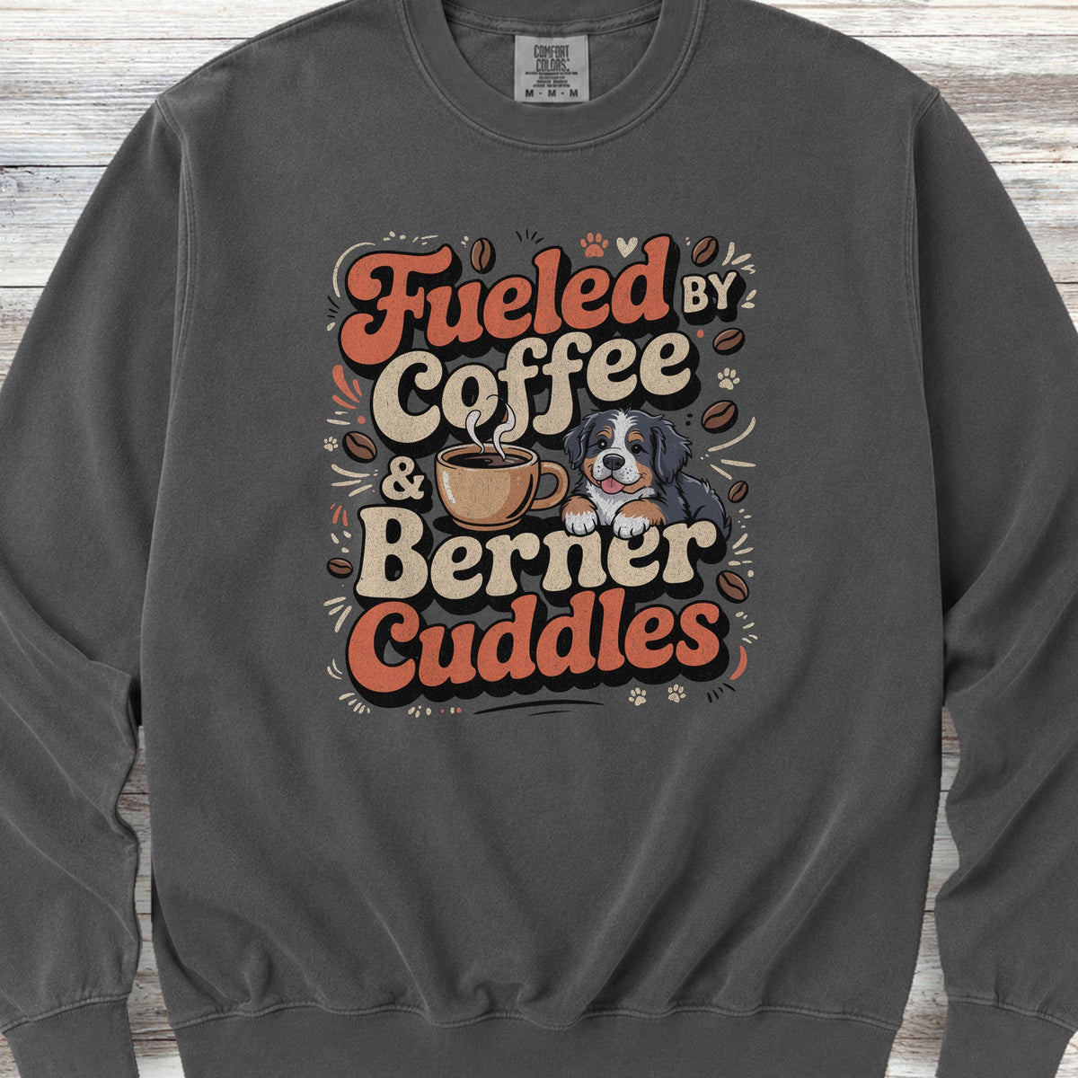 Bernese Mountain Dog Cuddles Sweatshirt - Pepper