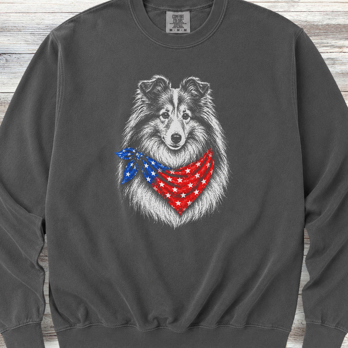 Shetland Sheepdog USA Sweatshirt - Pepper