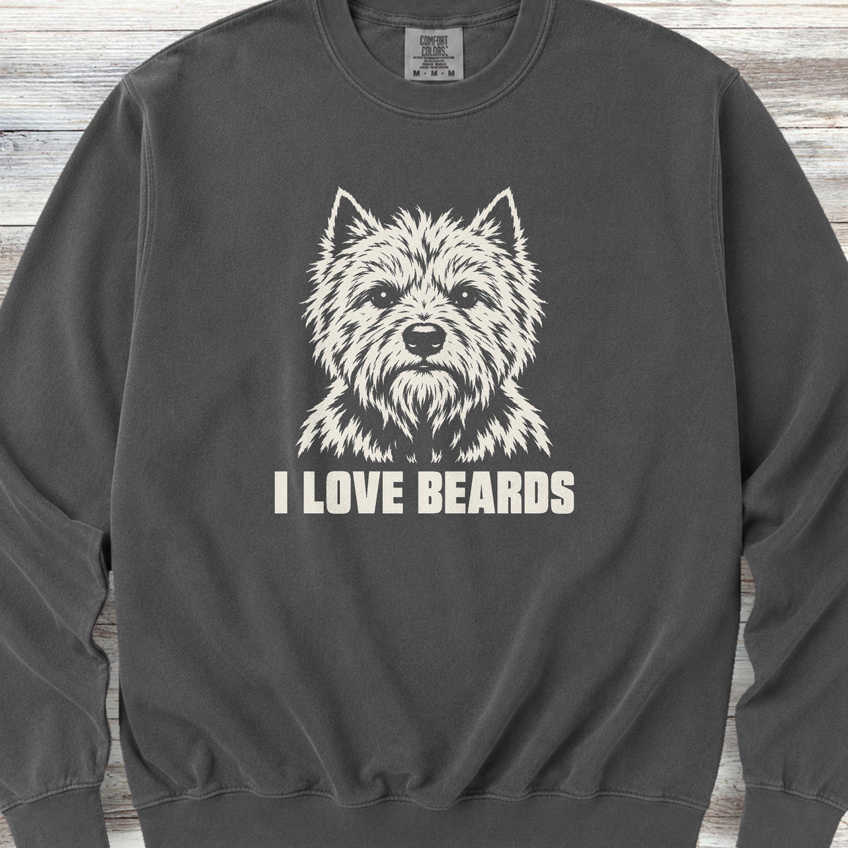Cairn Terrier I Love Beards Sweatshirt - Pepper