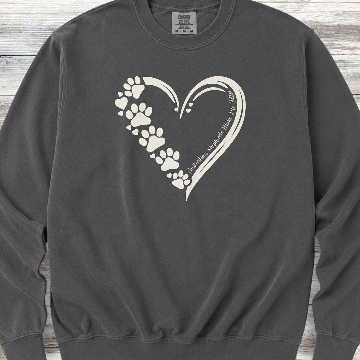 Australian Shepherd Loyal Heart Sweatshirt - Pepper