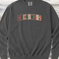 Dachshund Holiday Faux Patchwork Sweatshirt - Pepper