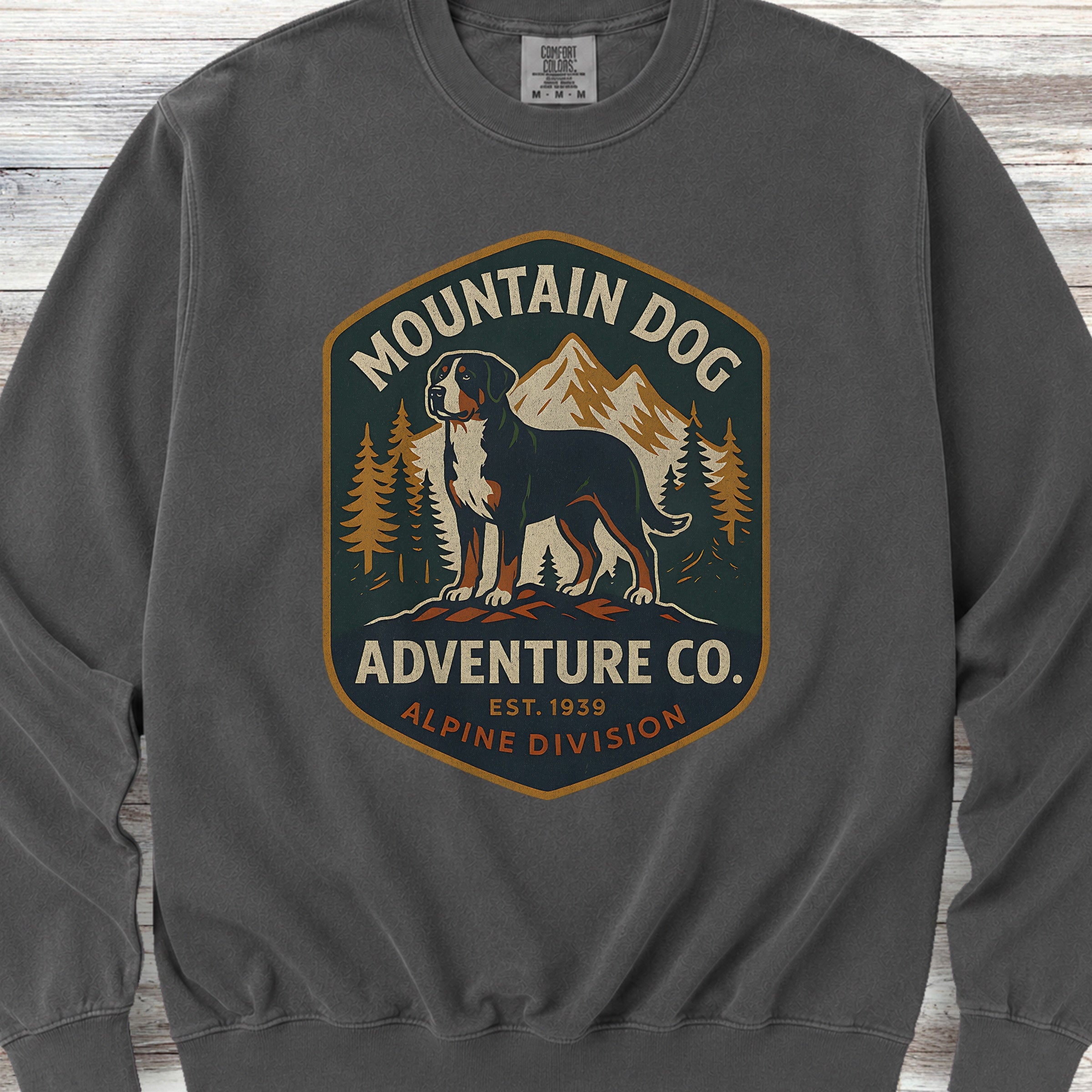 Swiss Mountain Dog Adventure Co Sweatshirt - Pepper