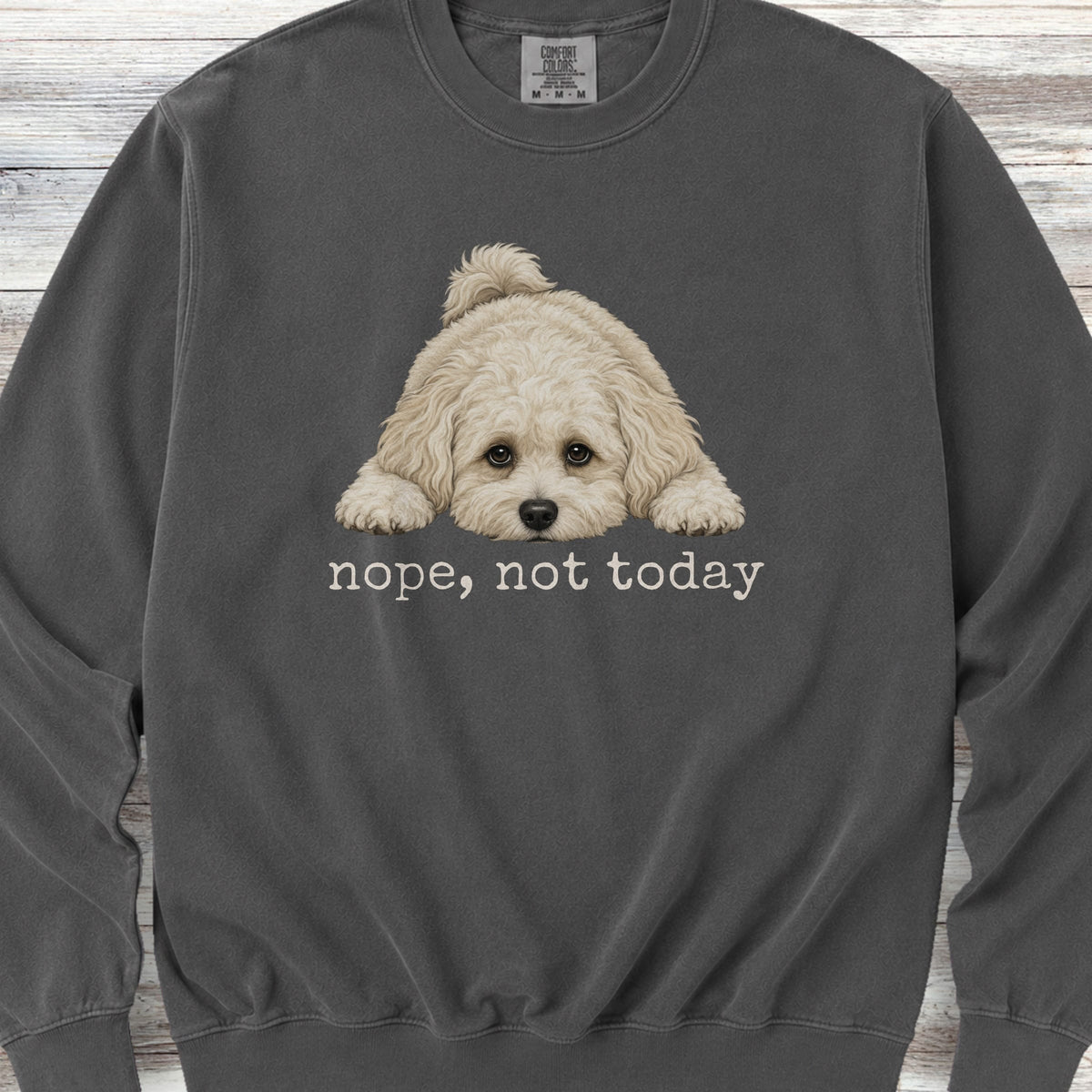 Maltipoo Nope Sweatshirt - Pepper