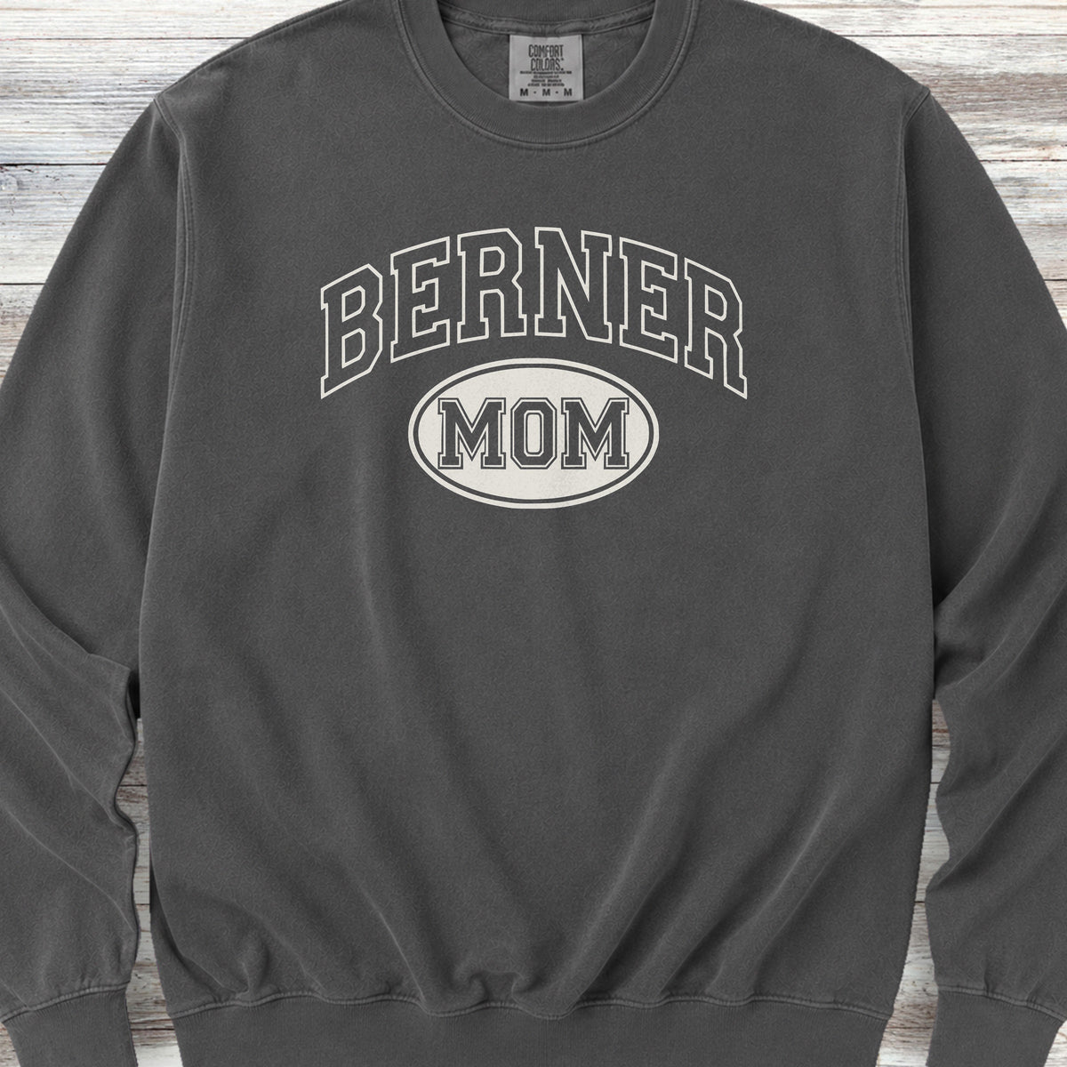 Bernese Mountain Dog University Mom Sweatshirt - Pepper