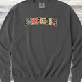 Bernedoodle Holiday Faux Patchwork Sweatshirt - Pepper