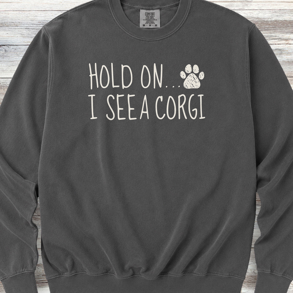 Corgi Hold On Sweatshirt - Pepper