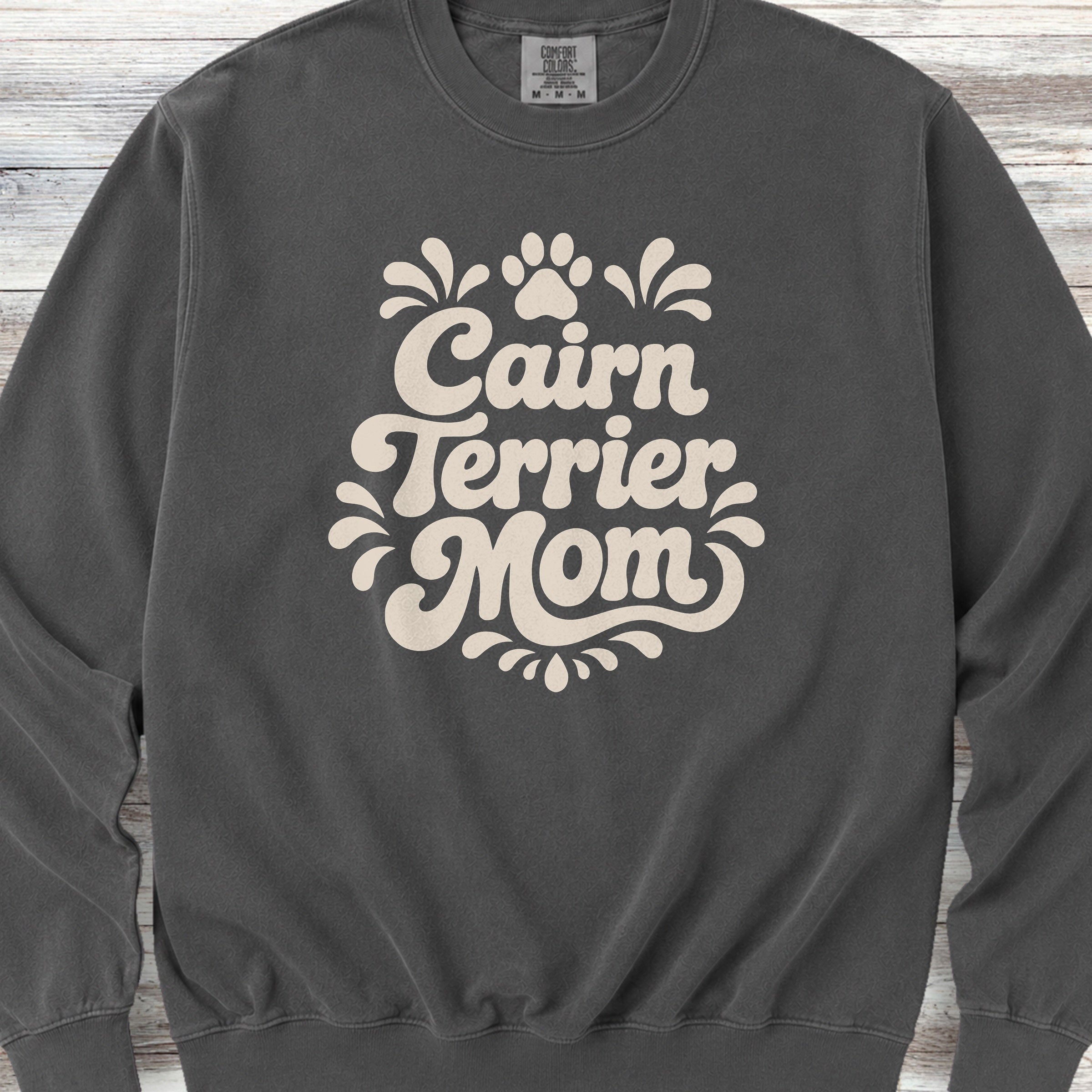 Cairn Terrier Groovy Mom Sweatshirt - Pepper