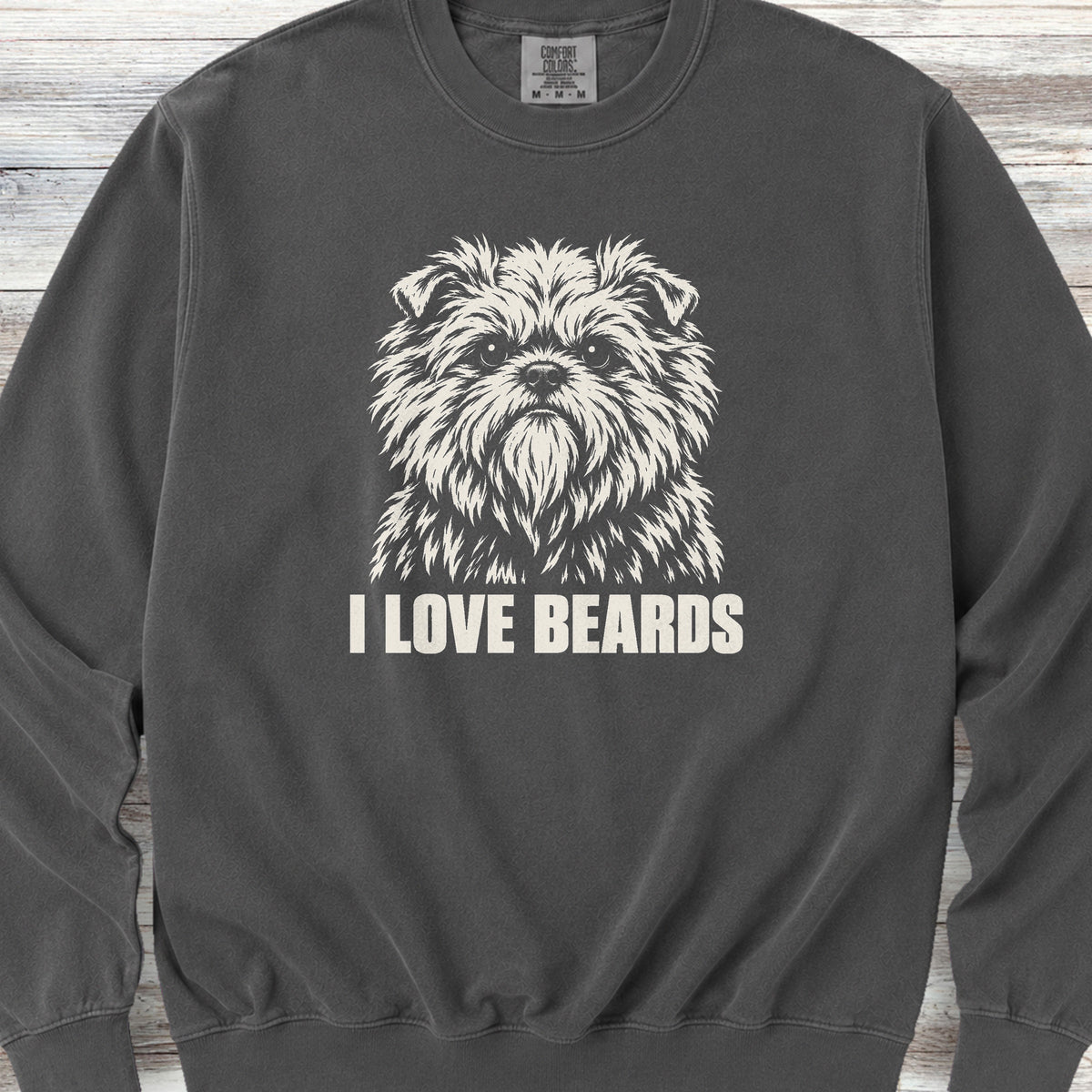 Affenpinscher I Love Beards Sweatshirt - Pepper