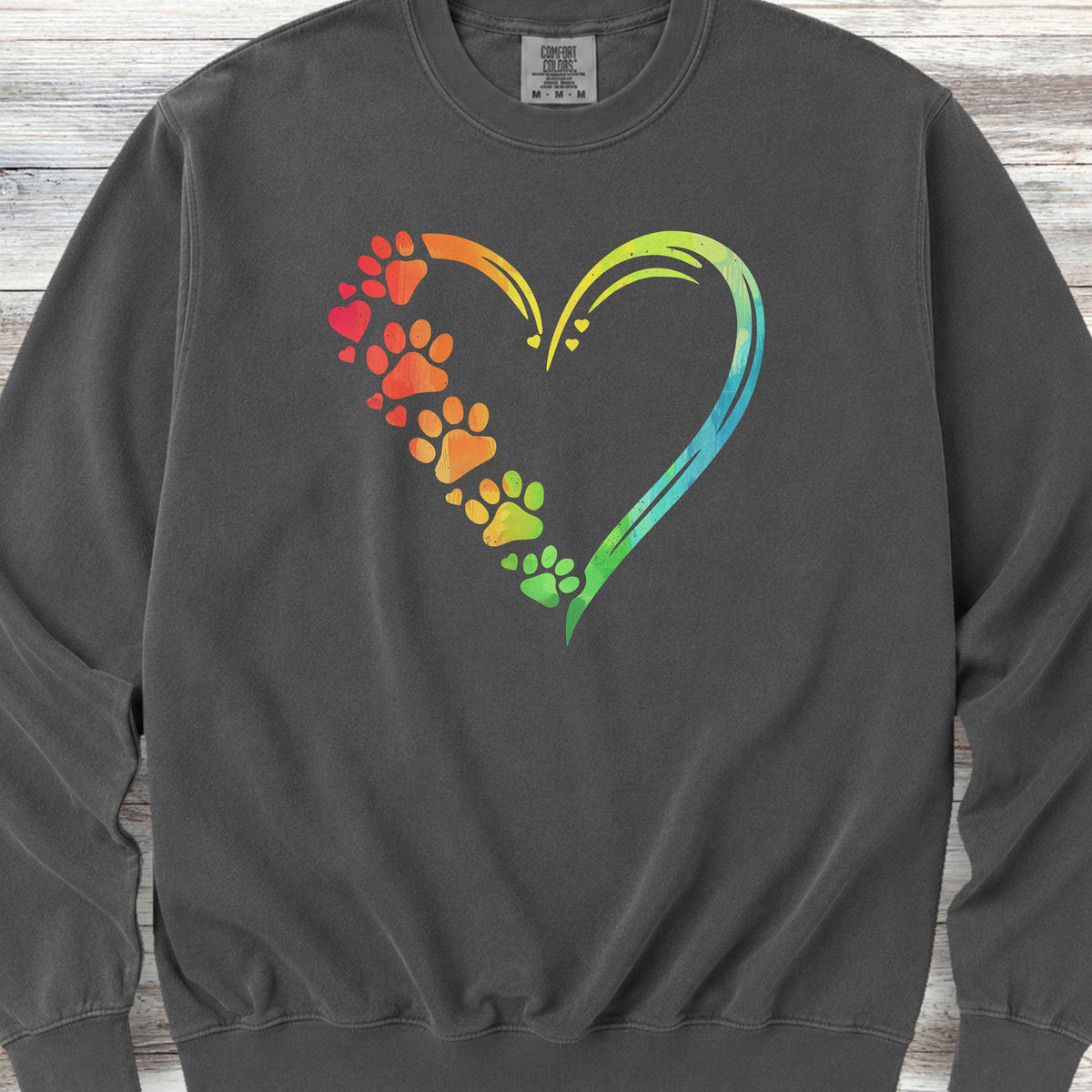 Rainbow Heart Sweatshirt - Pepper