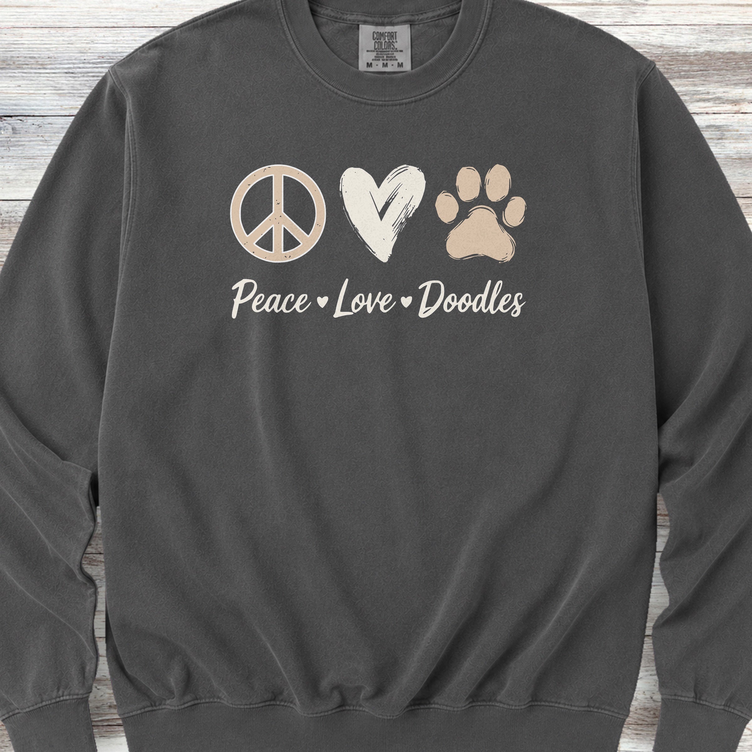 Doodle Peace Sweatshirt - Pepper