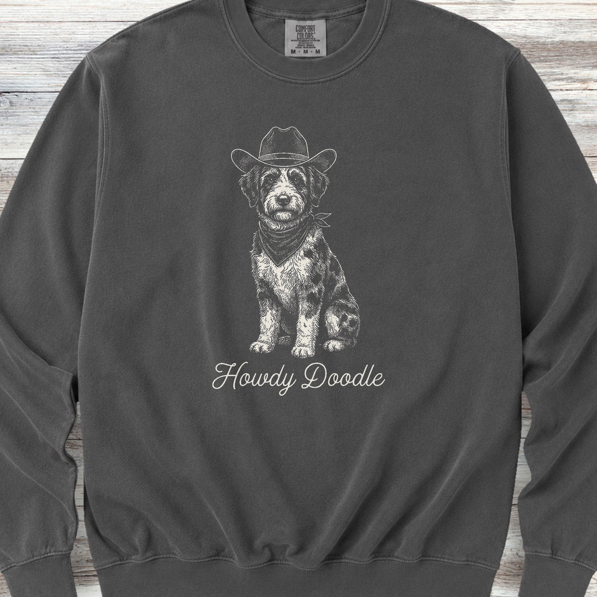Aussiedoodle Howdy Doodle Sweatshirt - Pepper