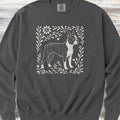 Boston Terrier Linocut Sweatshirt - Pepper