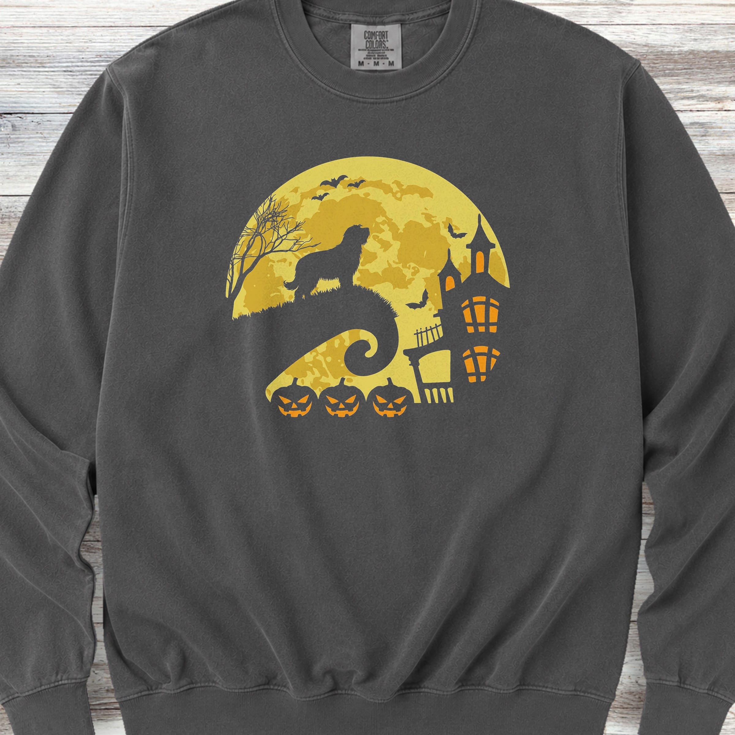 Bearded Collie Halloween Moon Sweatshirt - Pepper