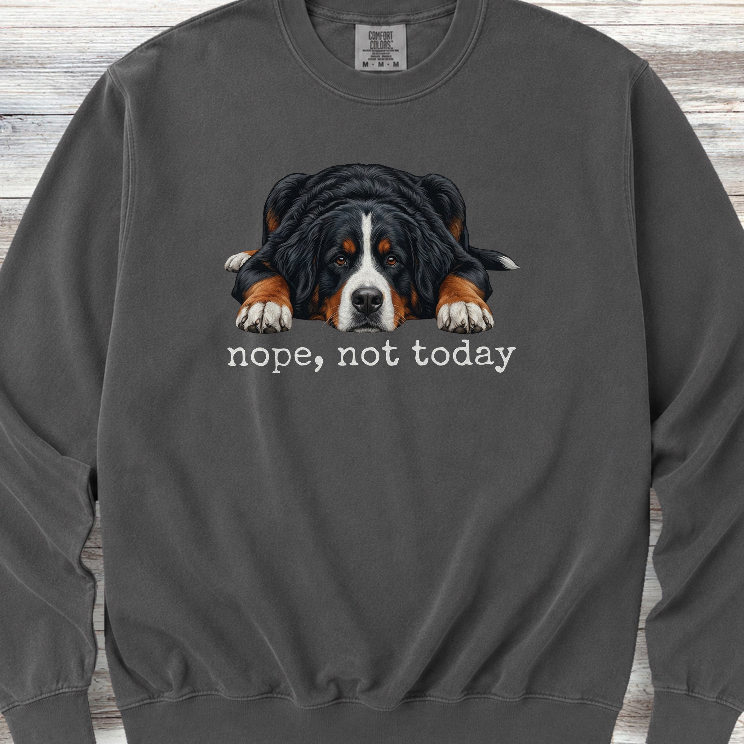 Swiss Mountain Dog Nope Sweatshirt - Pepper