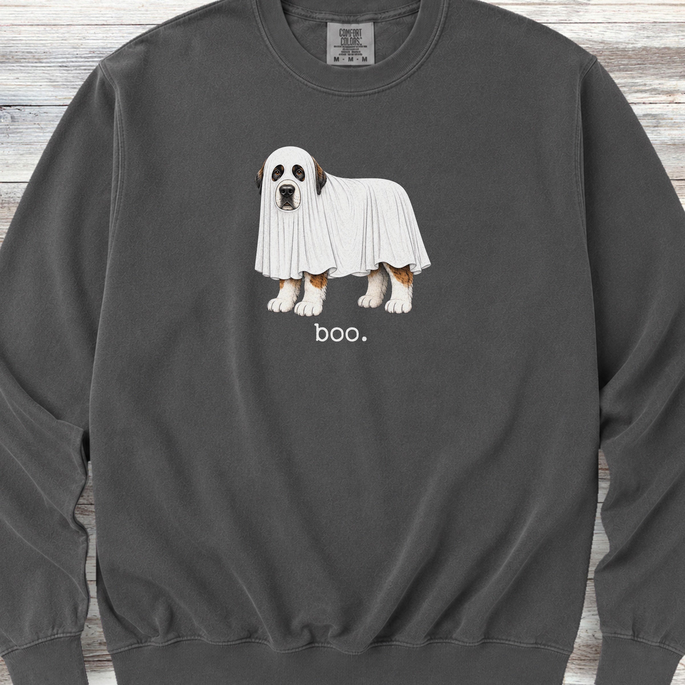 Saint Bernard Boo Sweatshirt - Pepper