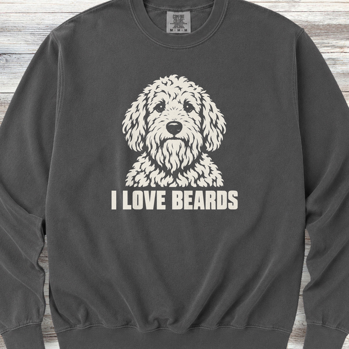 Doodle I Love Beards Sweatshirt - Pepper