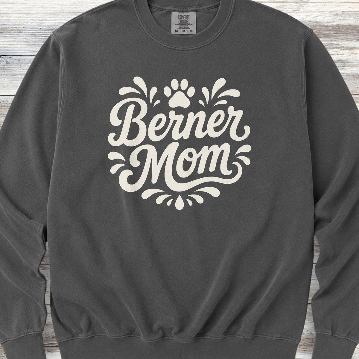Bernese Mountain Dog Groovy Mom Sweatshirt - Pepper