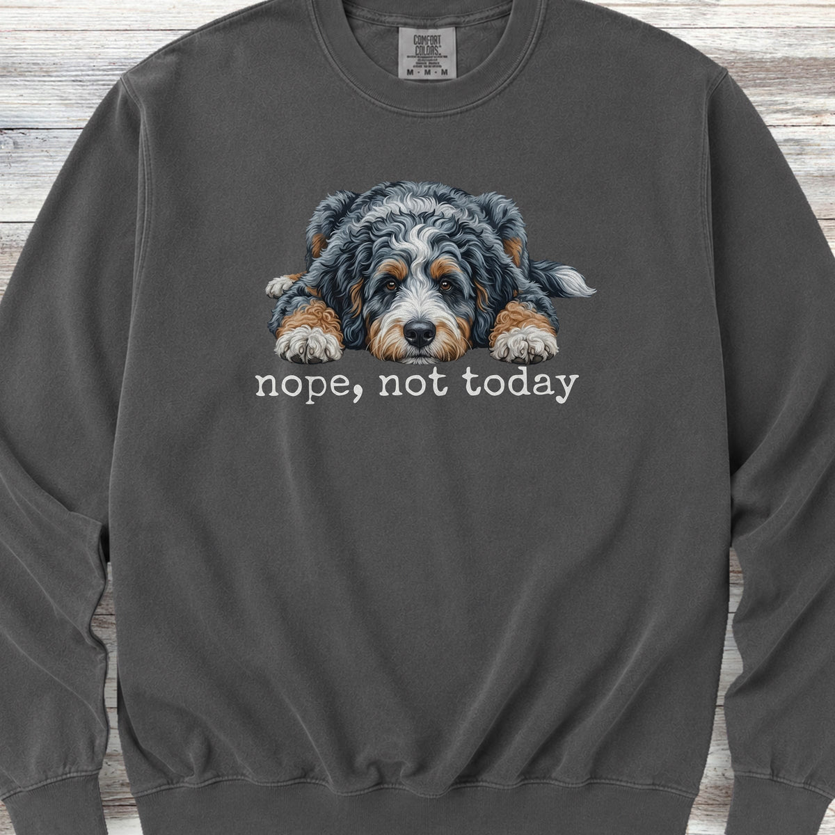 Aussiedoodle Nope Sweatshirt - Pepper