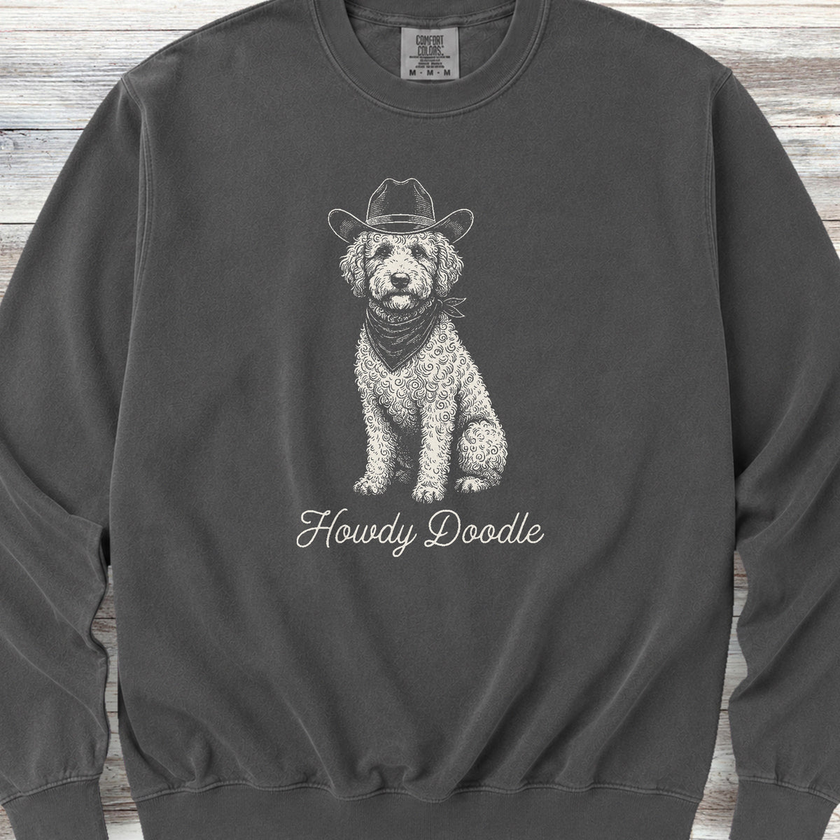 Labradoodle Howdy Doodle Sweatshirt - Pepper