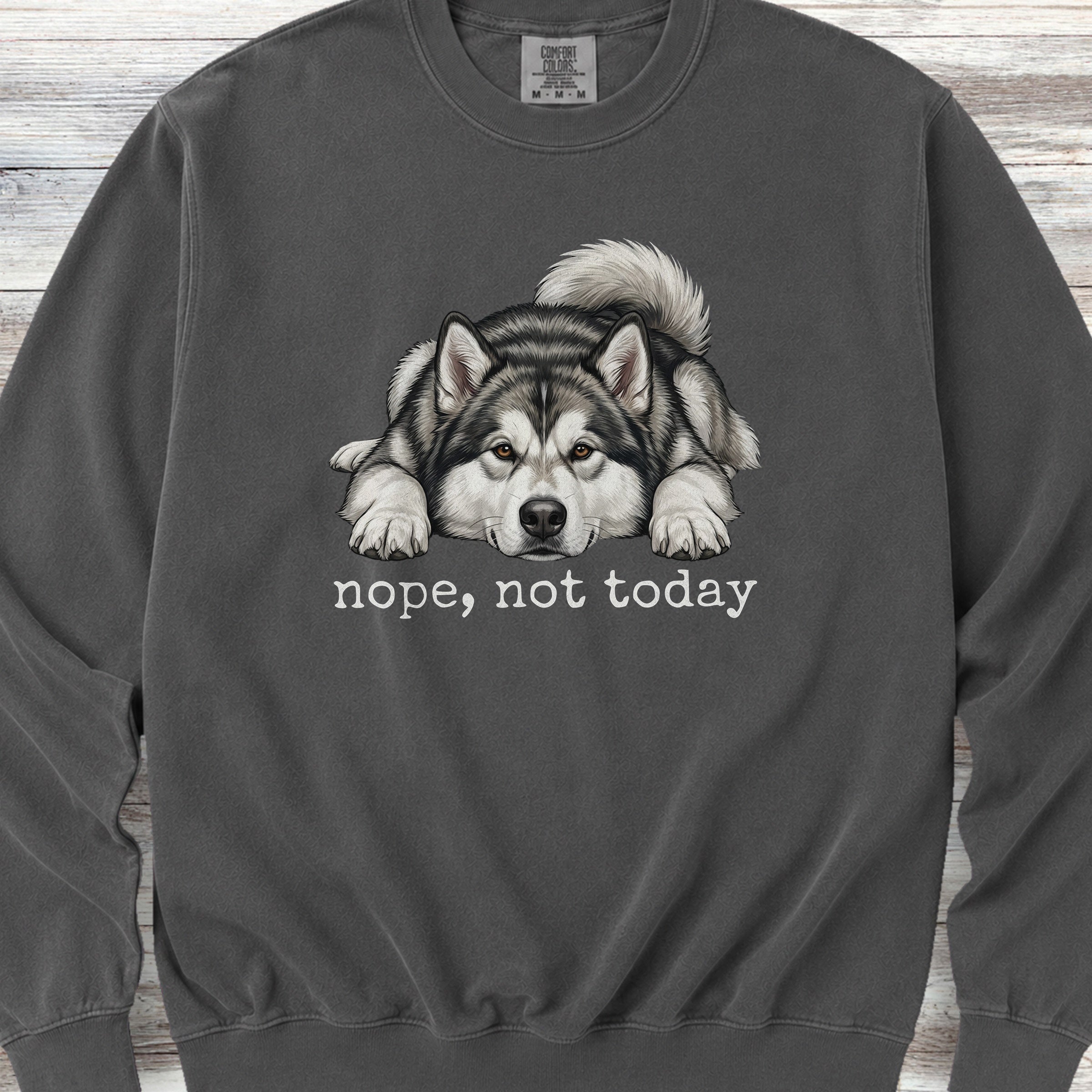 Alaskan Malamute Nope Sweatshirt - Pepper