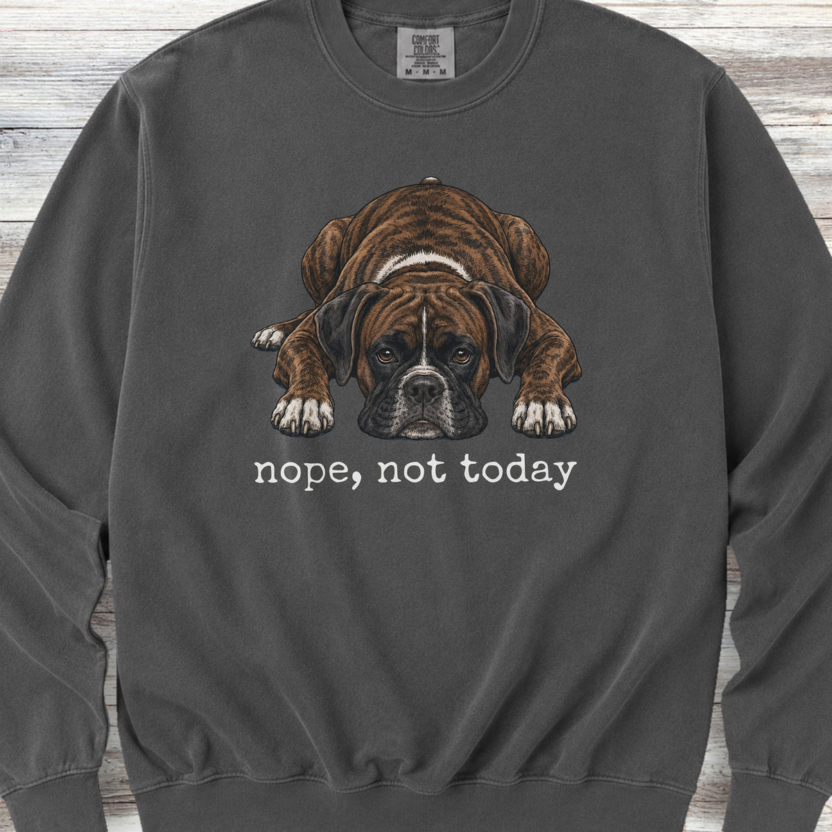 Boxer Brindle Nope Sweatshirt - Pepper