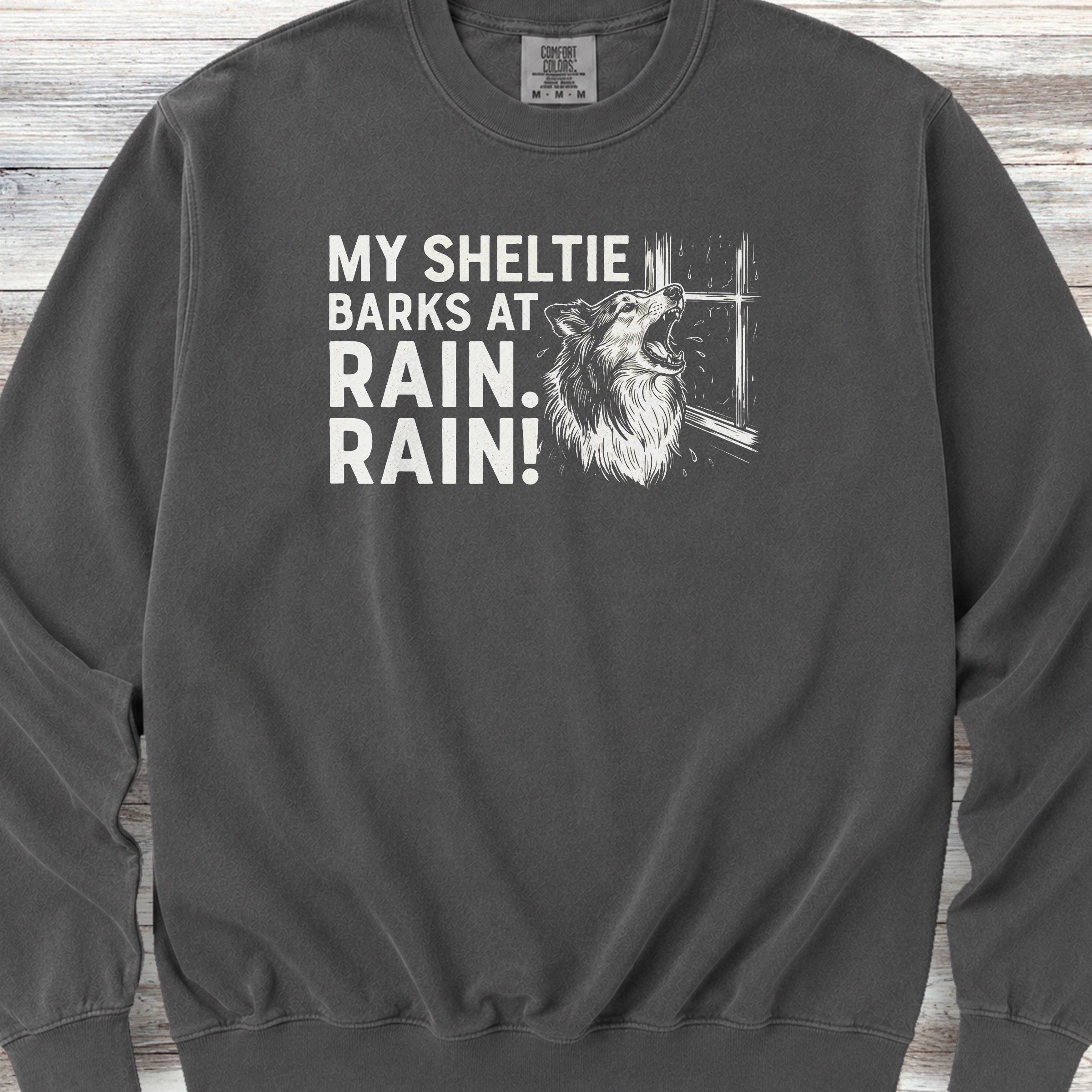 Shetland Sheepdog Rain Sweatshirt - Pepper