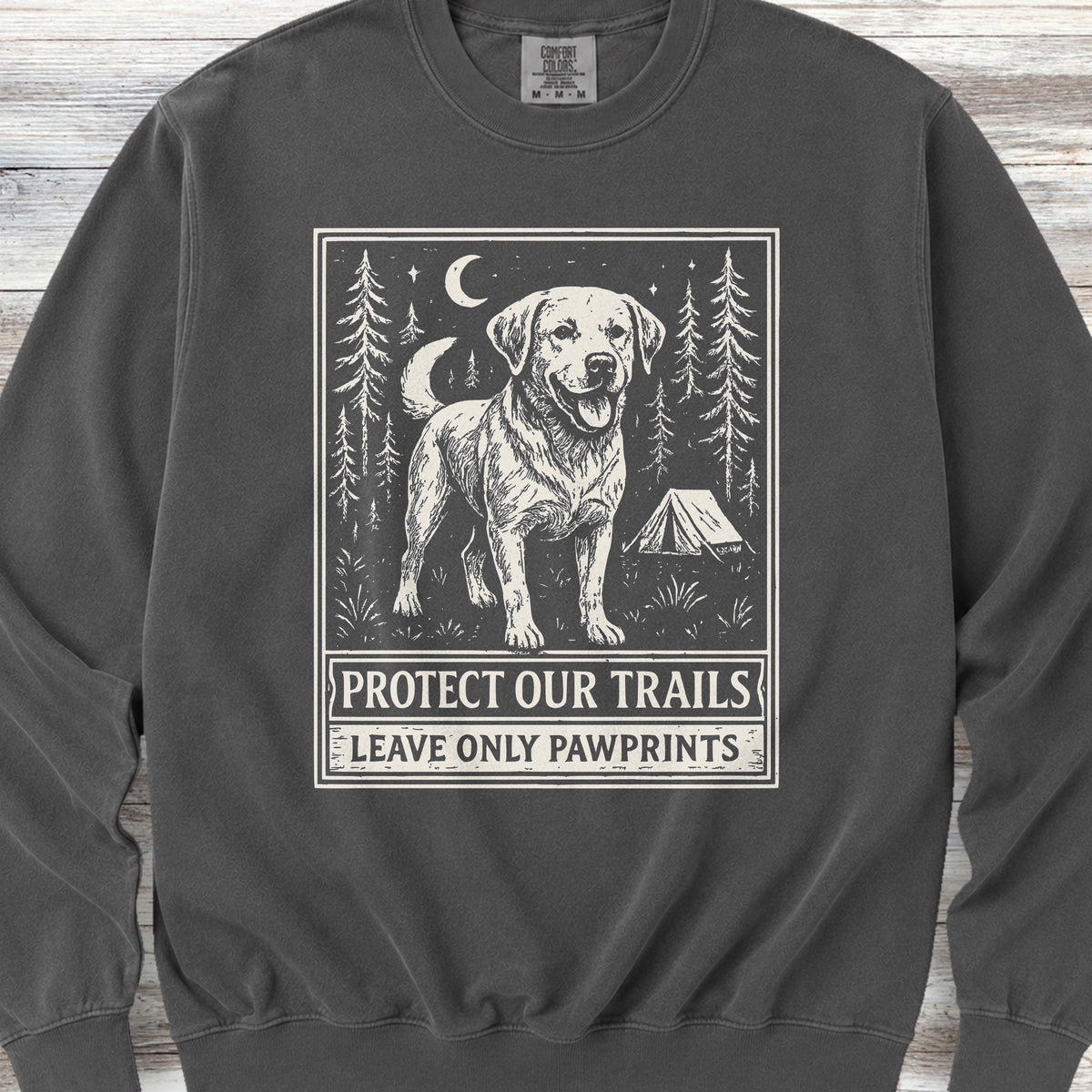 Labrador Retriever Protect Trails Sweatshirt - Pepper