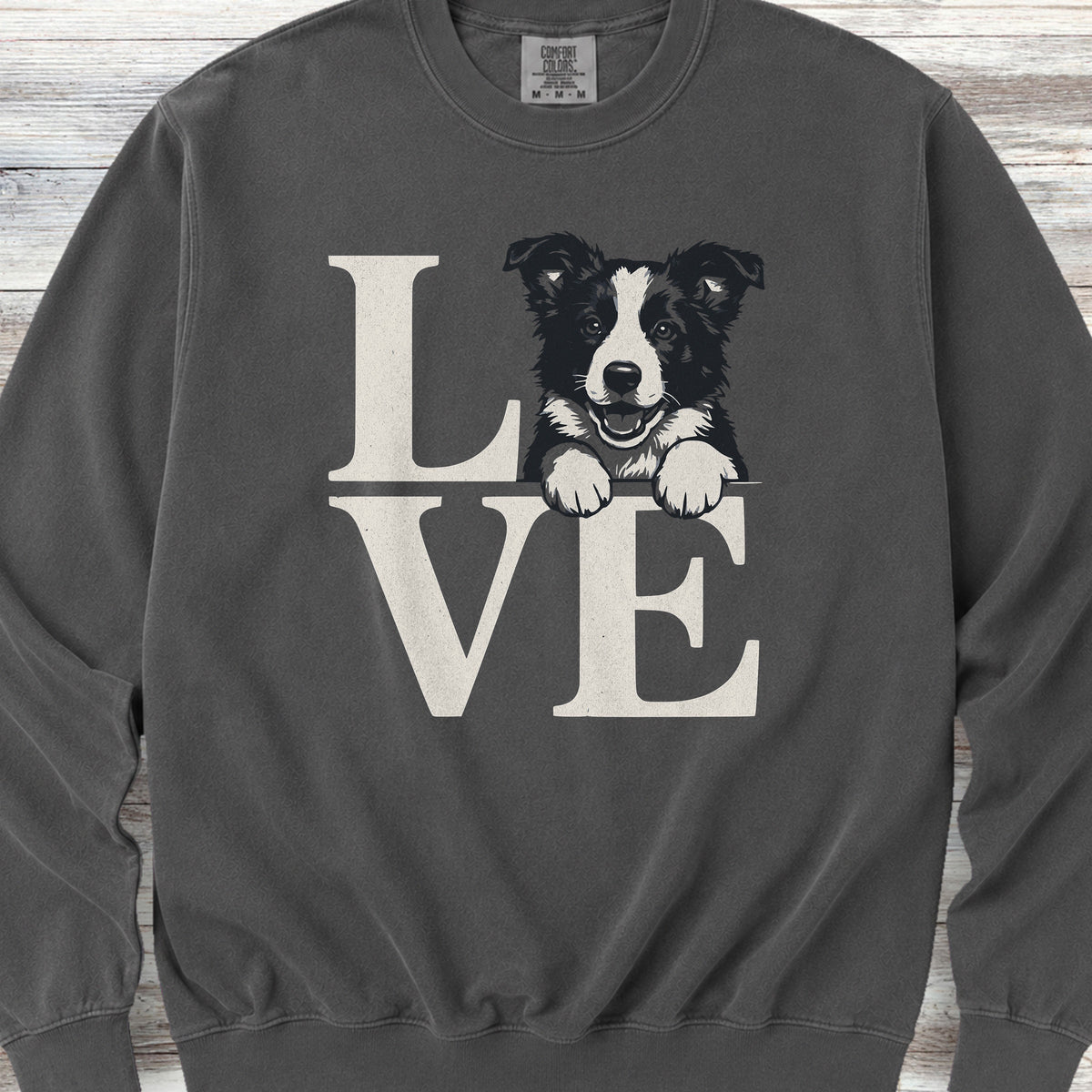 Border Collie Puppy Love Sweatshirt - Pepper