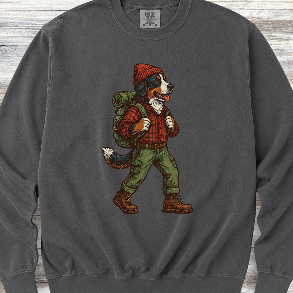 Bernese Mountain Dog Hiking Sweatshirt - Pepper