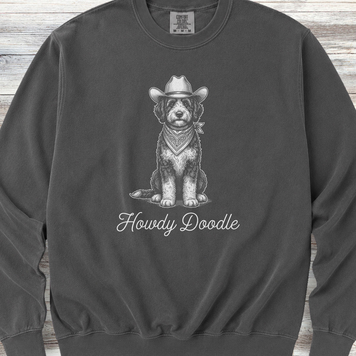 Bernedoodle Howdy Doodle Sweatshirt - Pepper