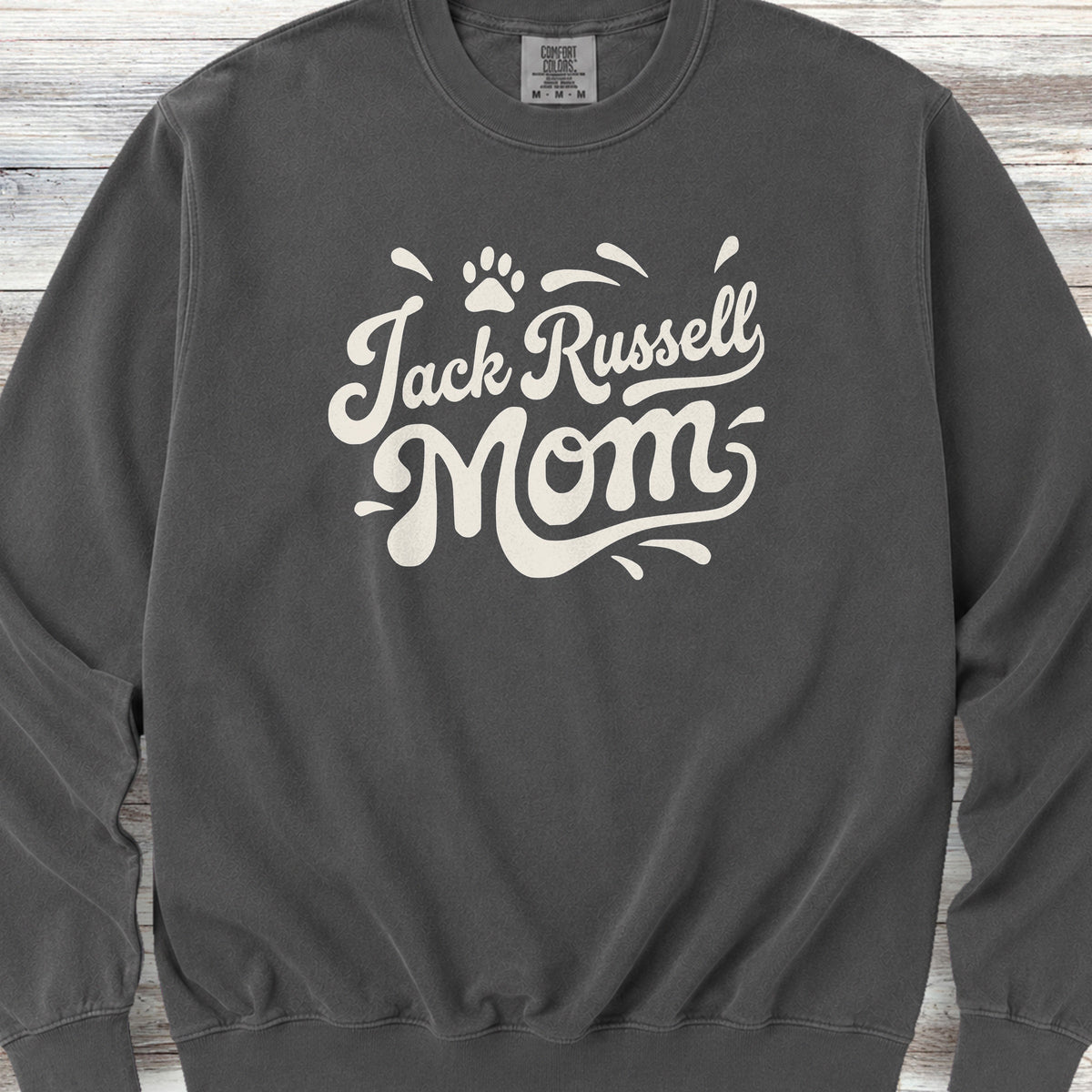 Jack Russell Groovy Mom Sweatshirt - Pepper