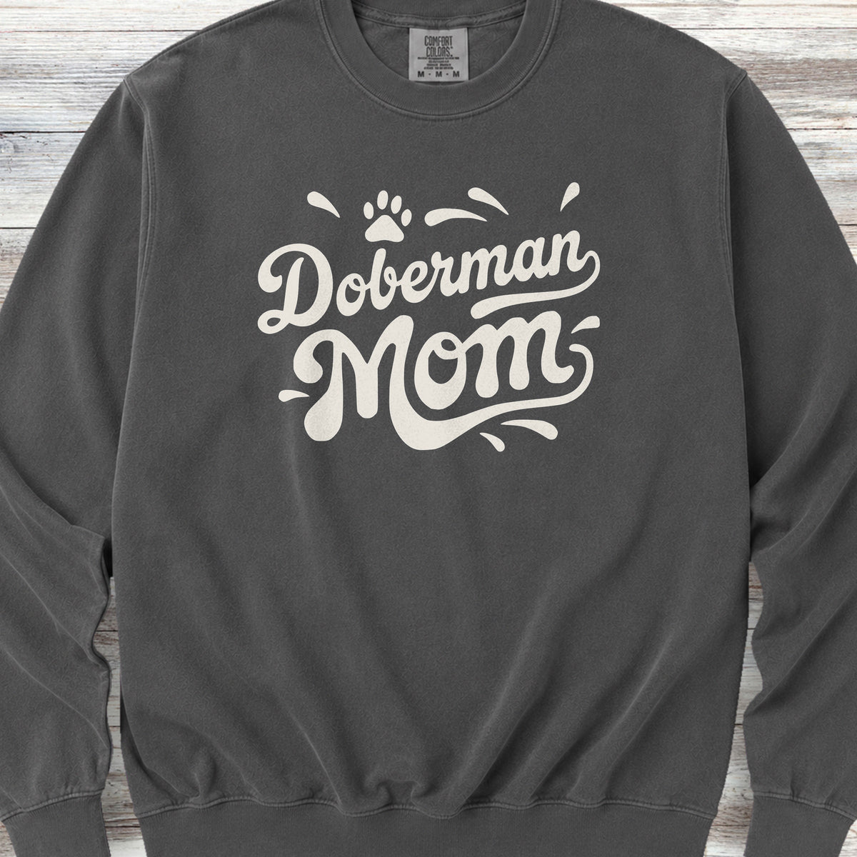 Doberman Groovy Mom Sweatshirt - Pepper