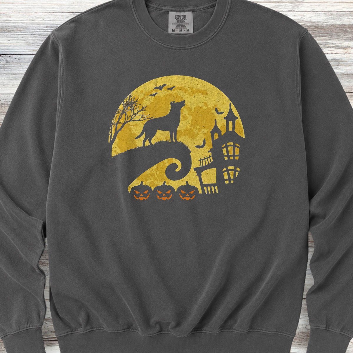 Smooth Collie Halloween Moon Sweatshirt - Pepper