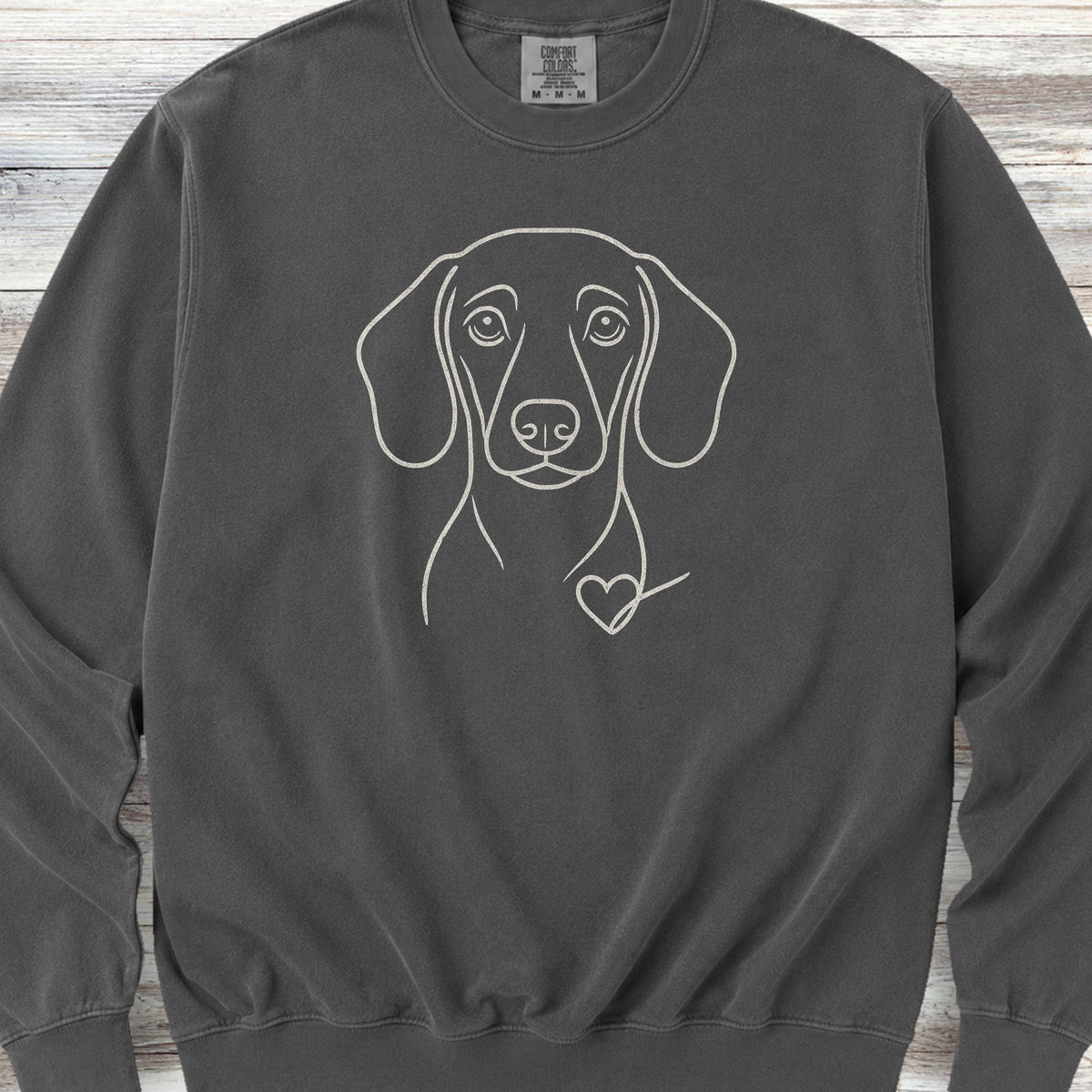 Dachshund Line Art Love Sweatshirt - Pepper