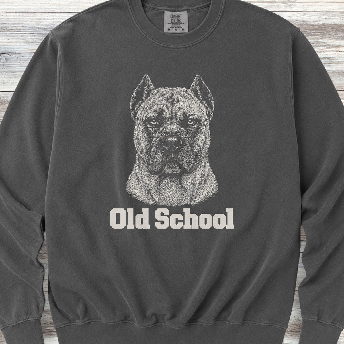 Cane Corso Fawn Old School Sweatshirt - Pepper