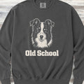Border Collie Old School Sweatshirt - Pepper