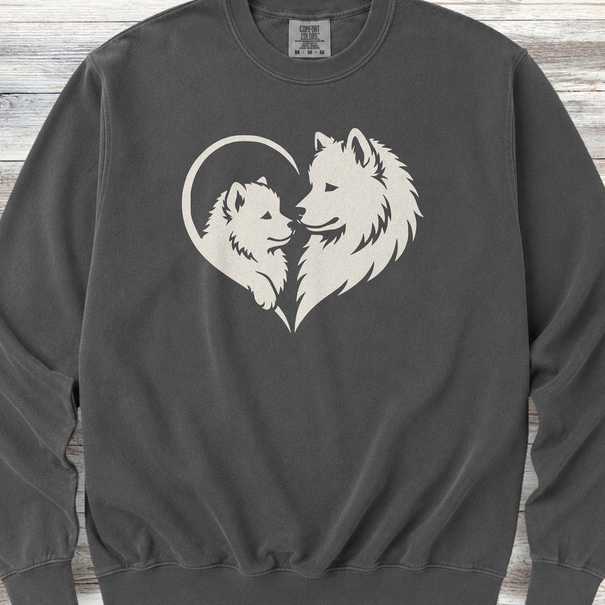 Samoyed Heart Bond Sweatshirt - Pepper