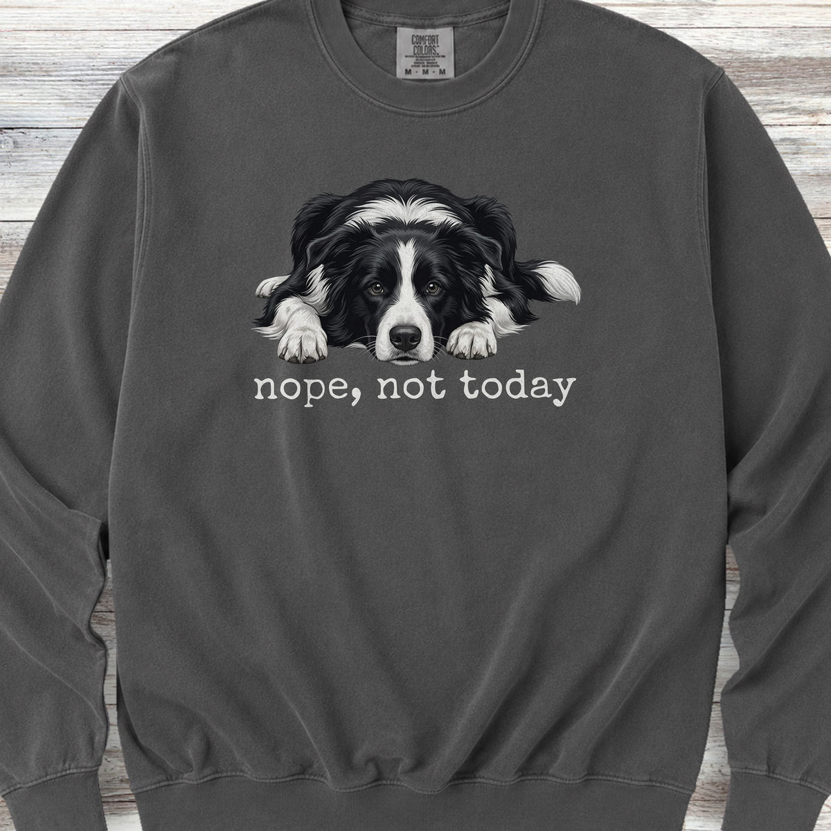 Border Collie Nope Sweatshirt - Pepper