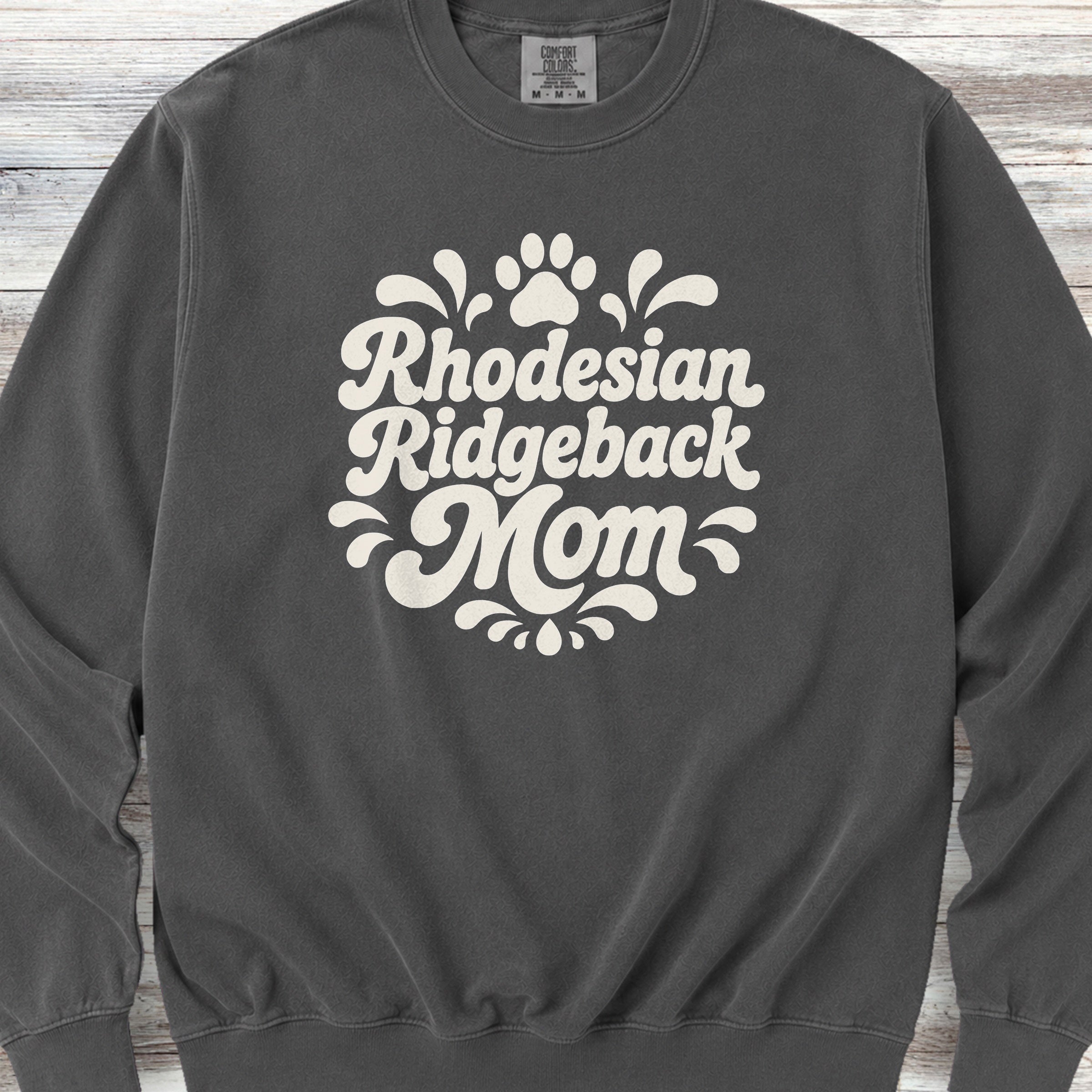 Rhodesian Ridgeback Groovy Mom Sweatshirt - Pepper