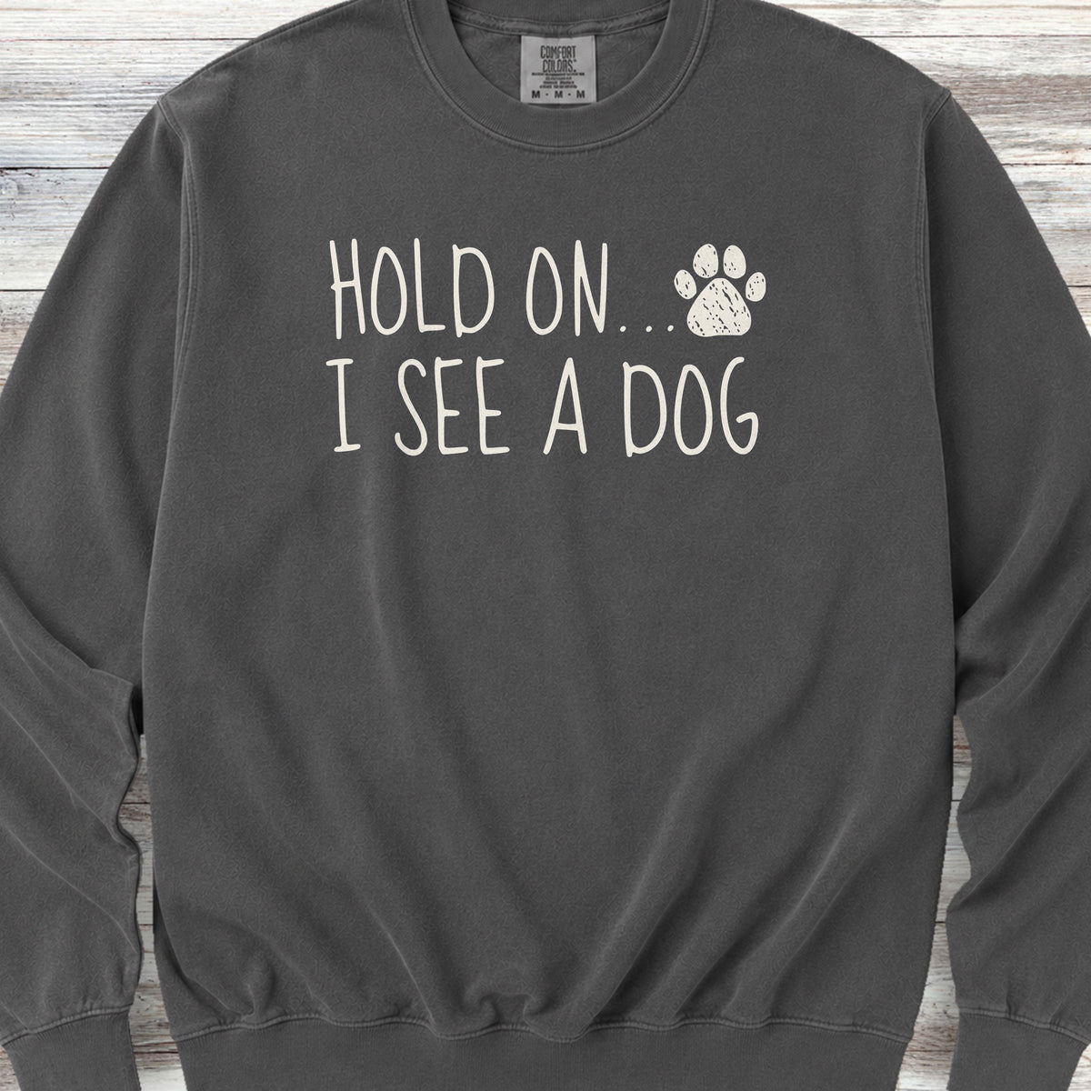 Dog Hold On Sweatshirt - Pepper